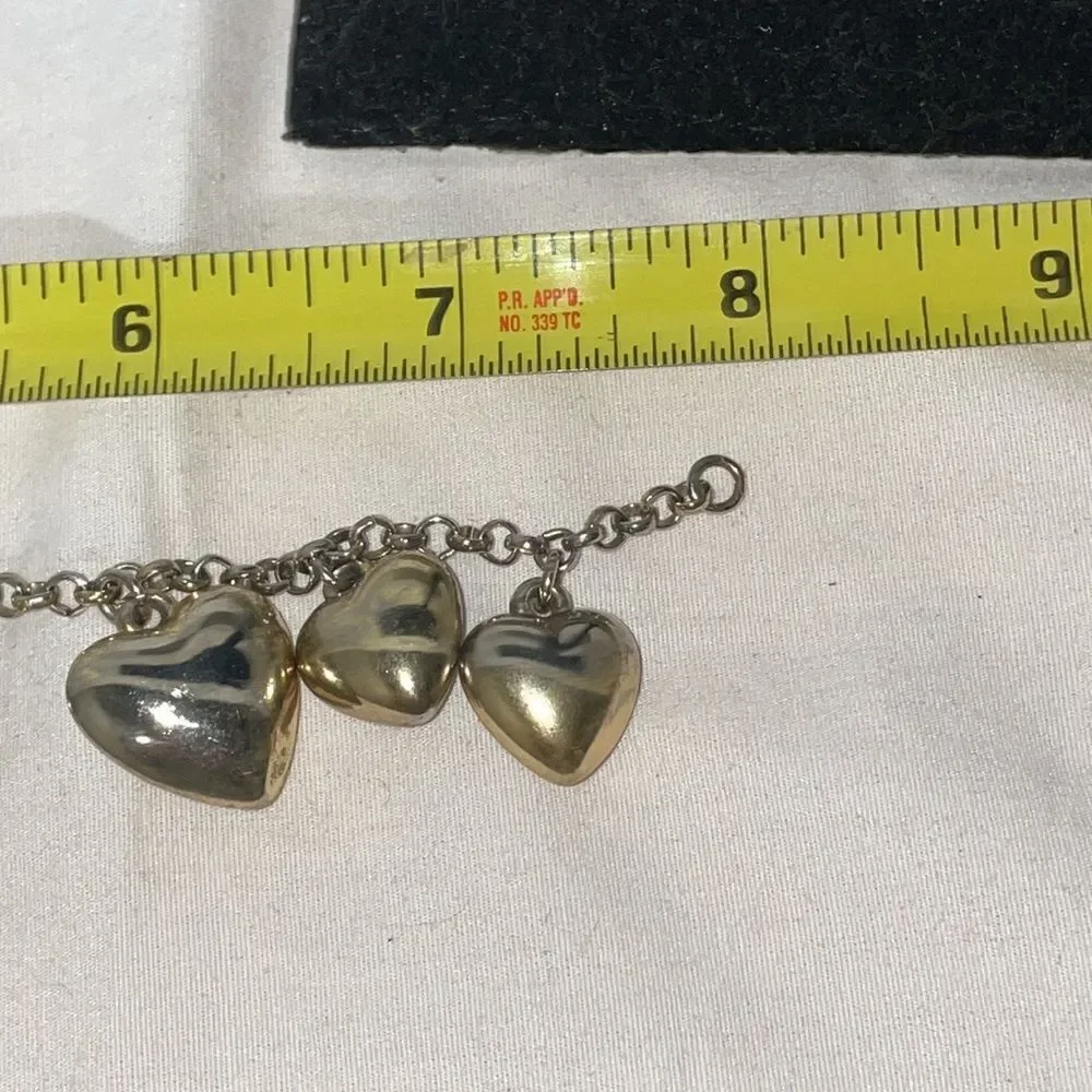 Chain Bracelets with Heart Charms